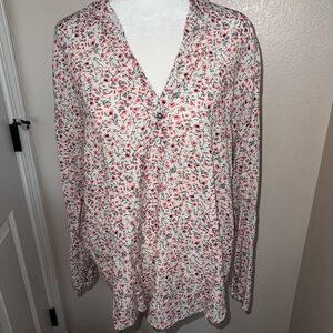 Velvet by Graham & Spencer Albee Floral Long Sleeve large